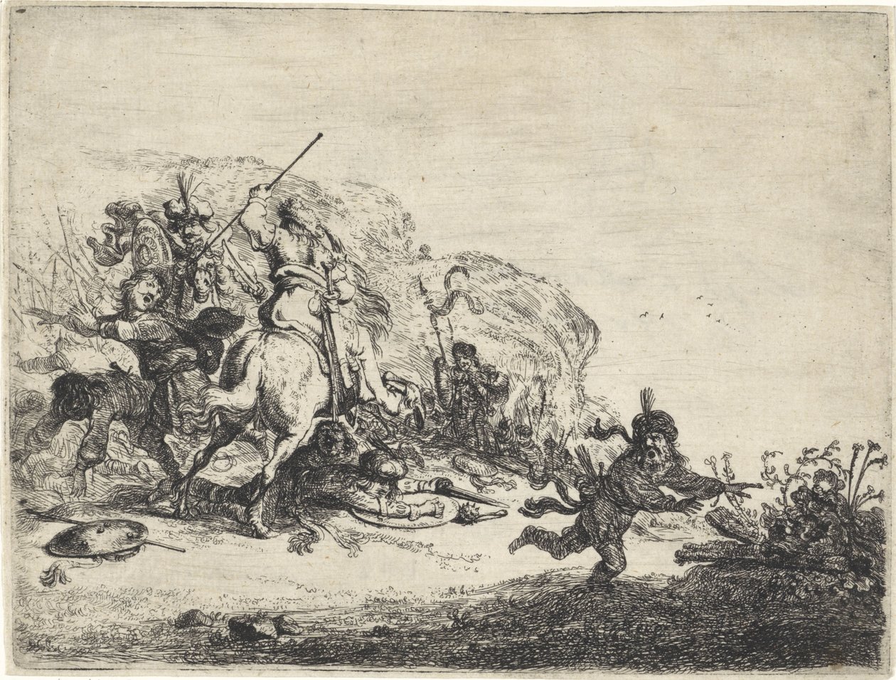 Luta de cavaleiros de Pieter Cornelisz. Verbeeck