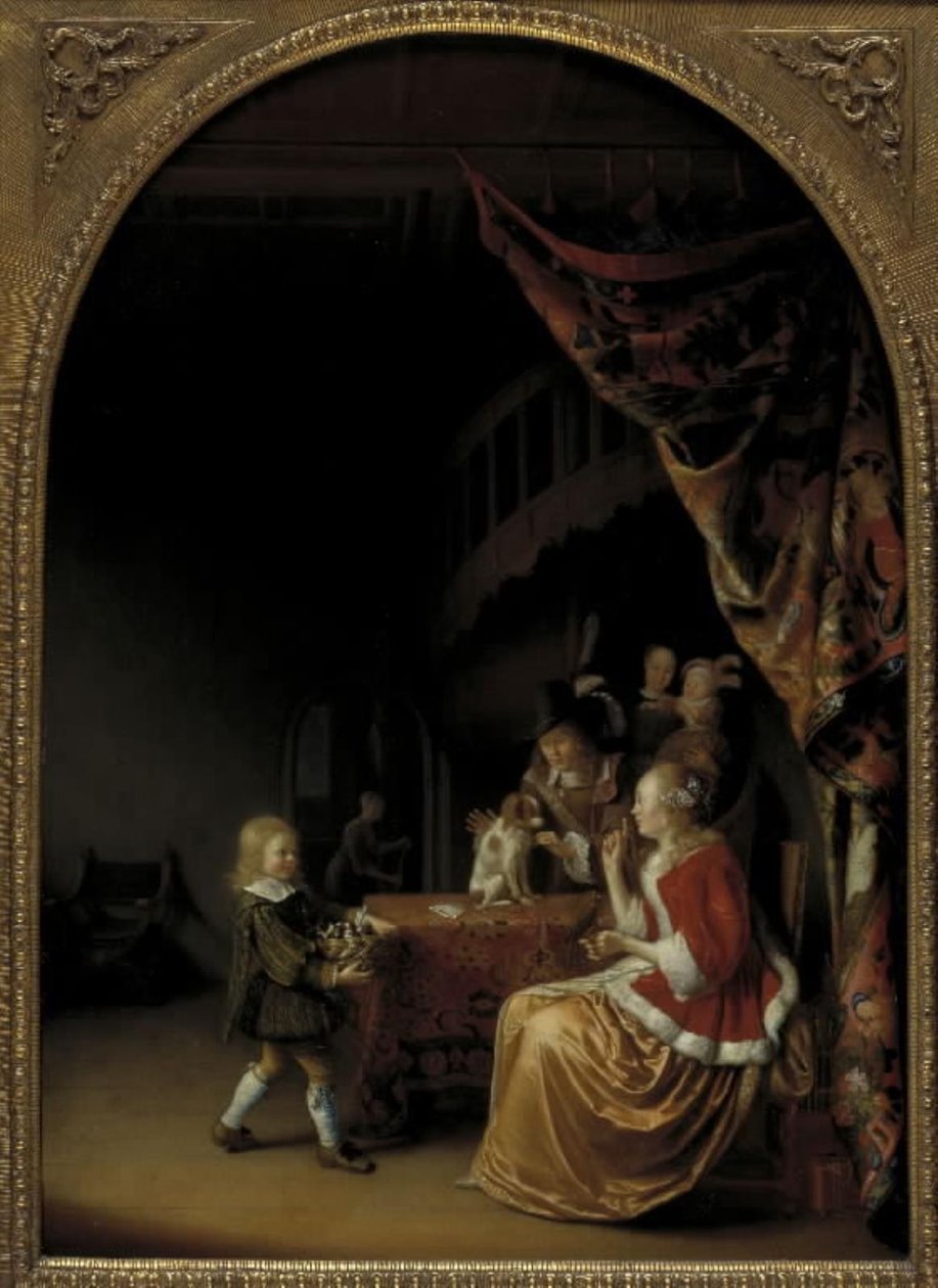 Cena de uma casa holandesa rica de Pieter Cornelisz. van Slingelandt