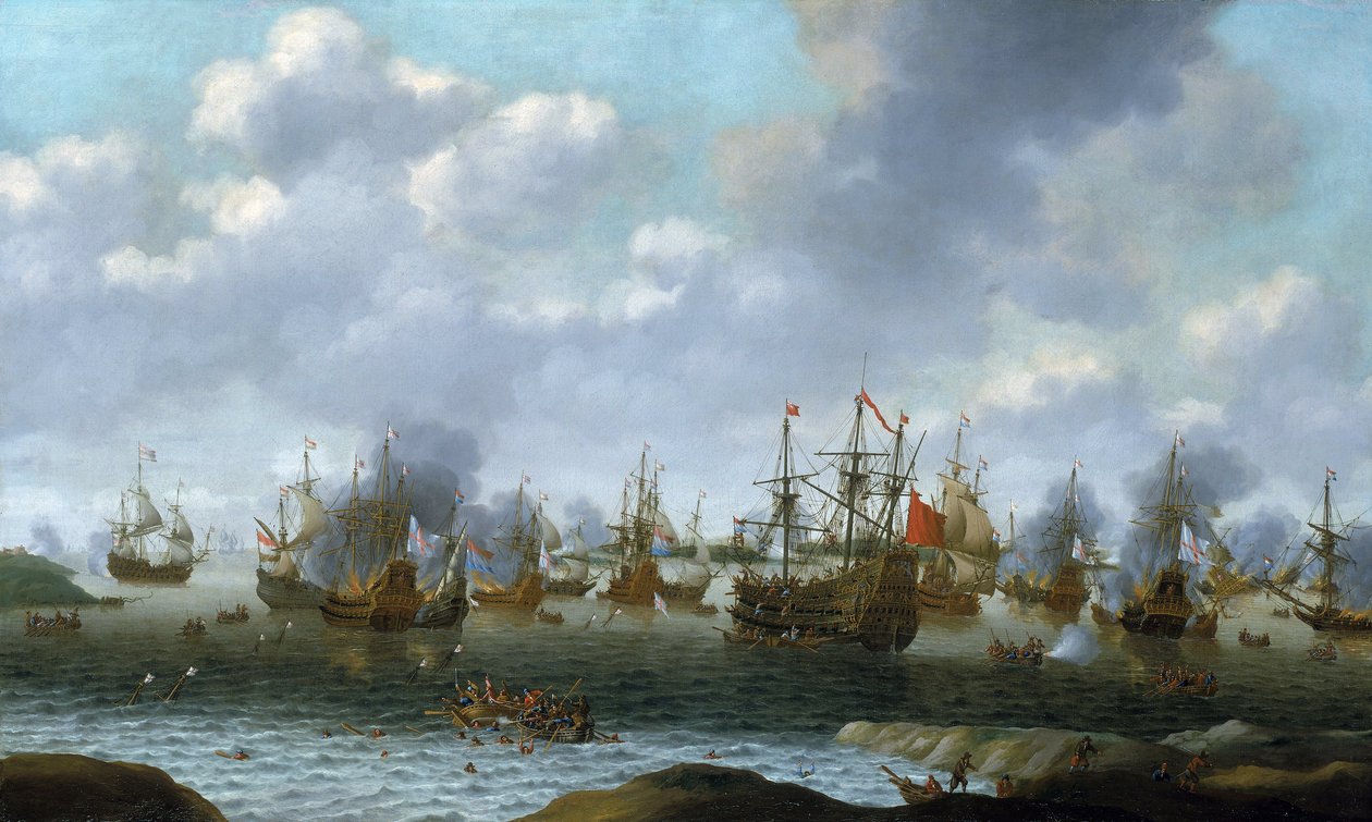 O ataque holandês ao rio Medway (Inglaterra), junho de 1667 de Pieter Cornelisz van Soest