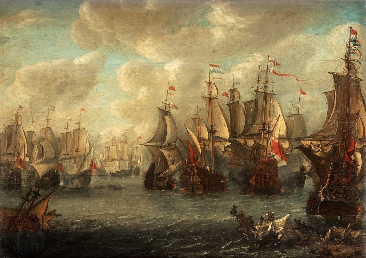 O ataque no Medway, 1667 de Pieter Cornelisz van Soest