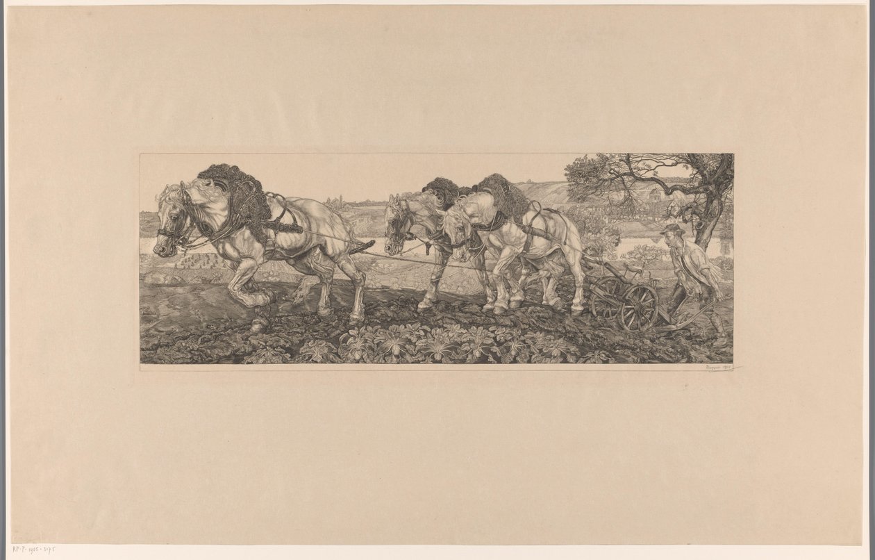 Arado de cavalos (título original) de Pieter Dupont (signed by artist)
