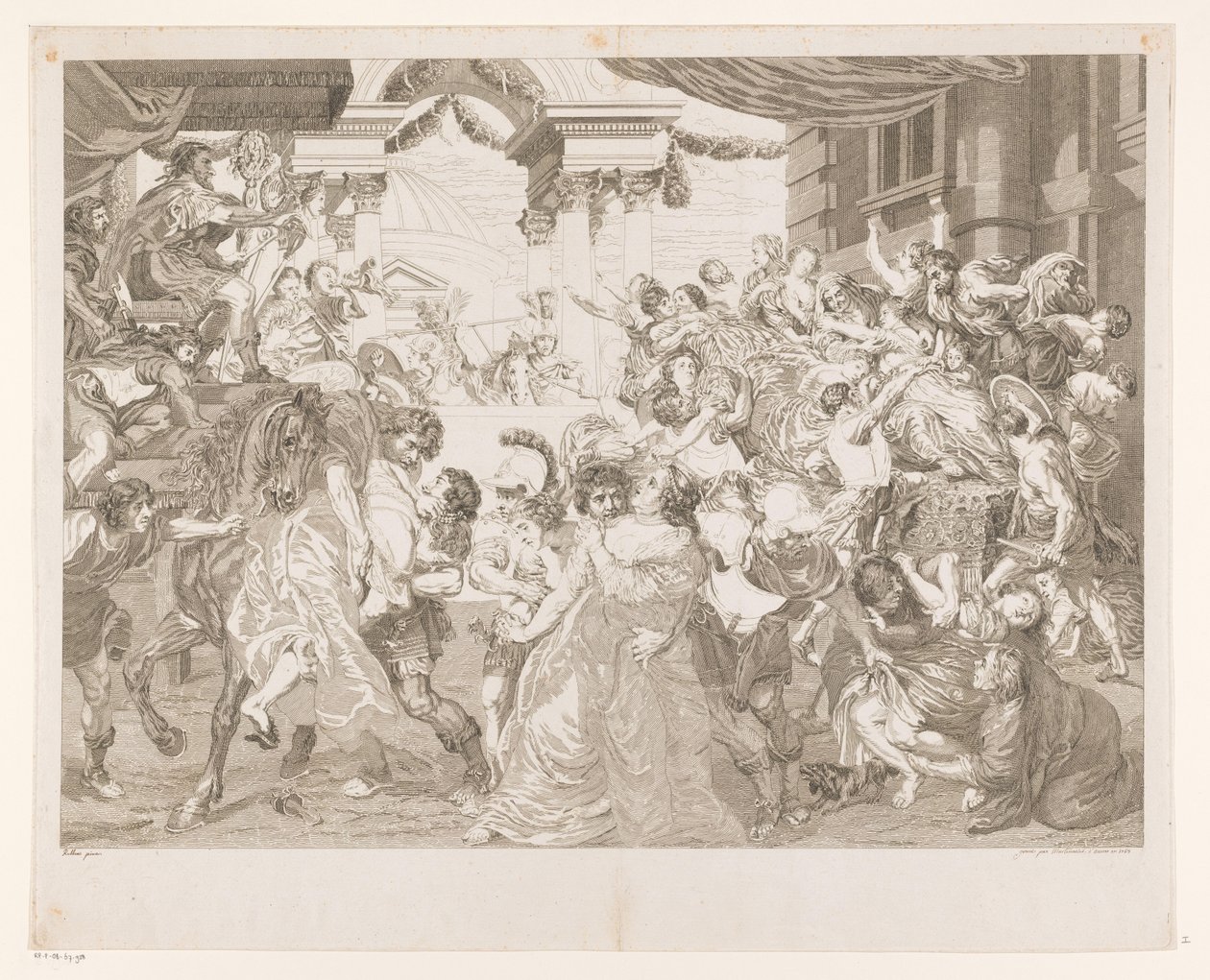Assalto à Sabine virgem de Pieter Franciscus Martenasie