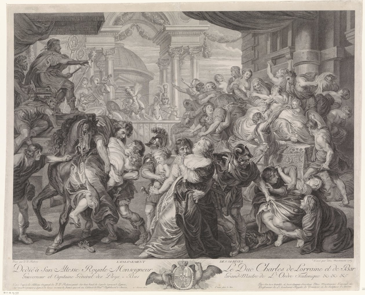 Assalto à Sabine virgem de Pieter Franciscus Martenasie