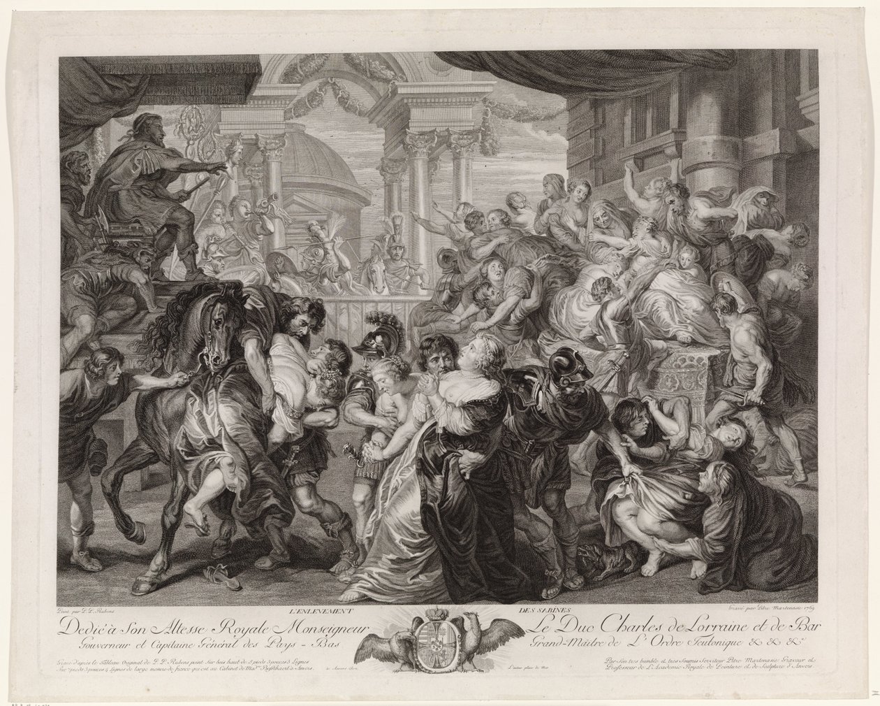 Assalto à Sabine virgem de Pieter Franciscus Martenasie