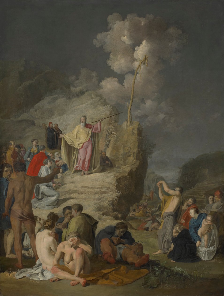 Moisés e a Serpente de Bronze de Pieter Fransz. de Grebber