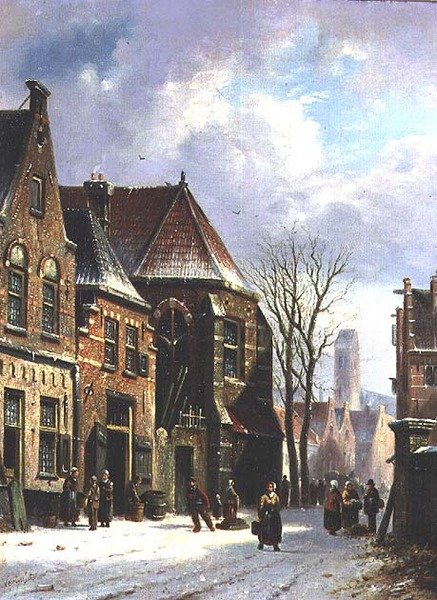 Uma cena de rua holandesa de Pieter Gerard Vertin