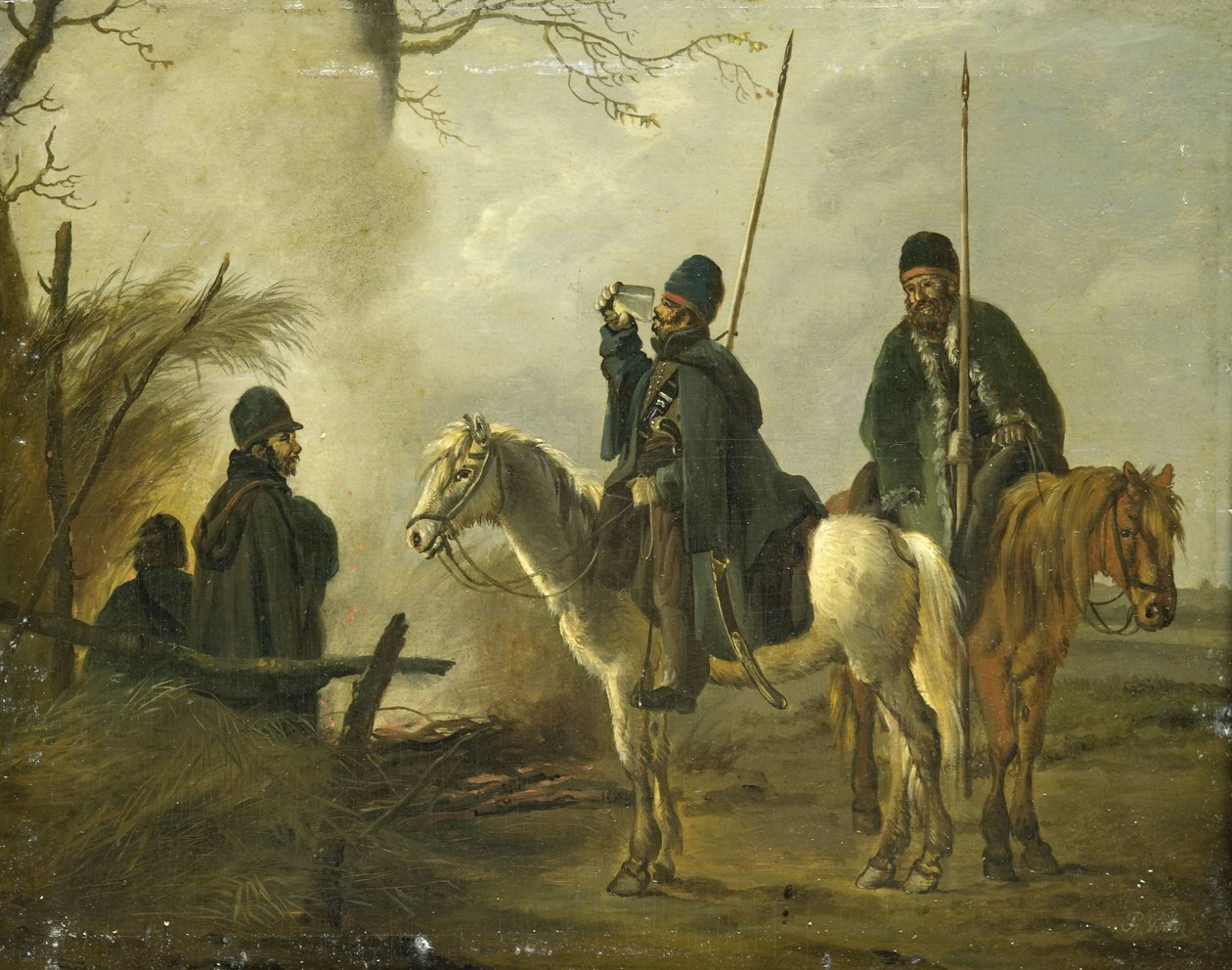 Posto Avançado Cossaco em 1813 de Pieter Gerardus van Os