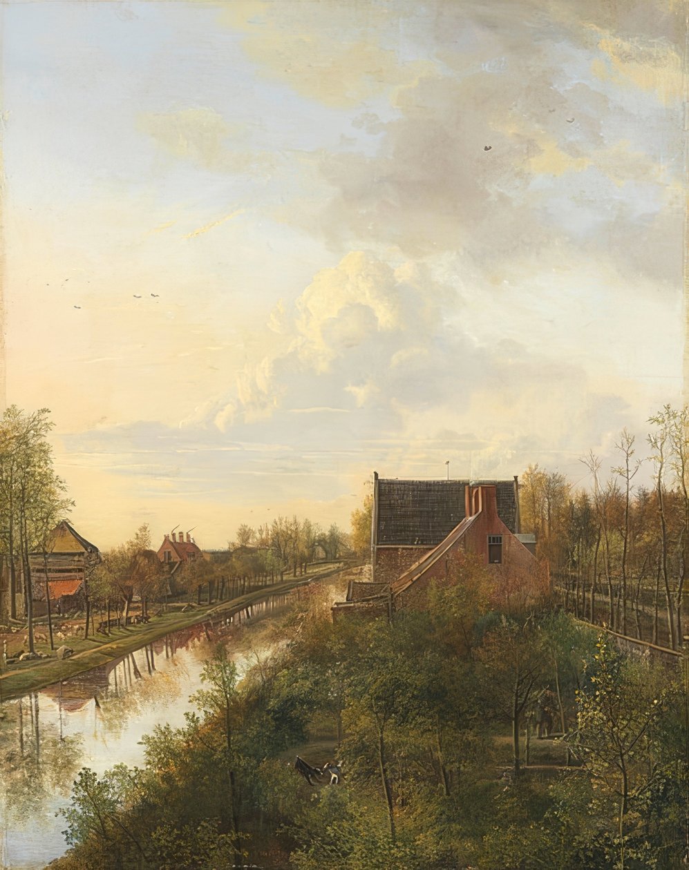 O canal em S-Graveland. 1818 de Pieter Gerardus van Os