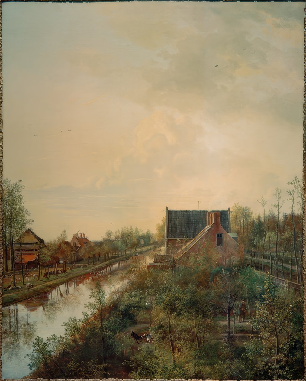 Um canal perto de Gravenland de Pieter Gerardus van Os