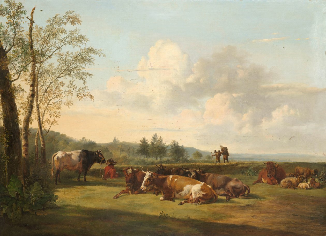 Paisagem com Gado de Pieter Gerardus van Os