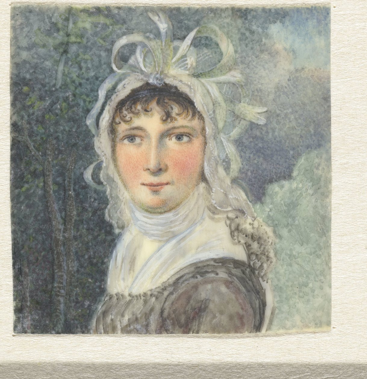 Retrato feminino usando um chapéu com arcos de Pieter Gerardus van Os