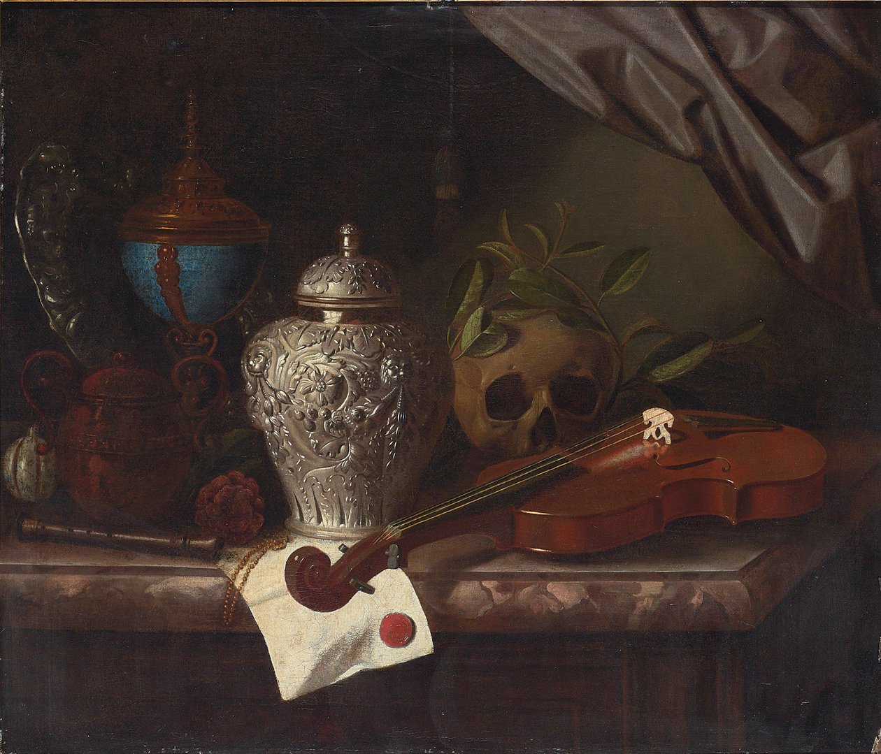 Ainda vida de Pieter Gerritsz. van Roestraten