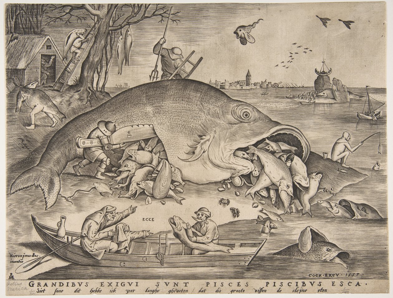 Peixe grande come peixe pequeno, 1557 de Pieter Heyden van der