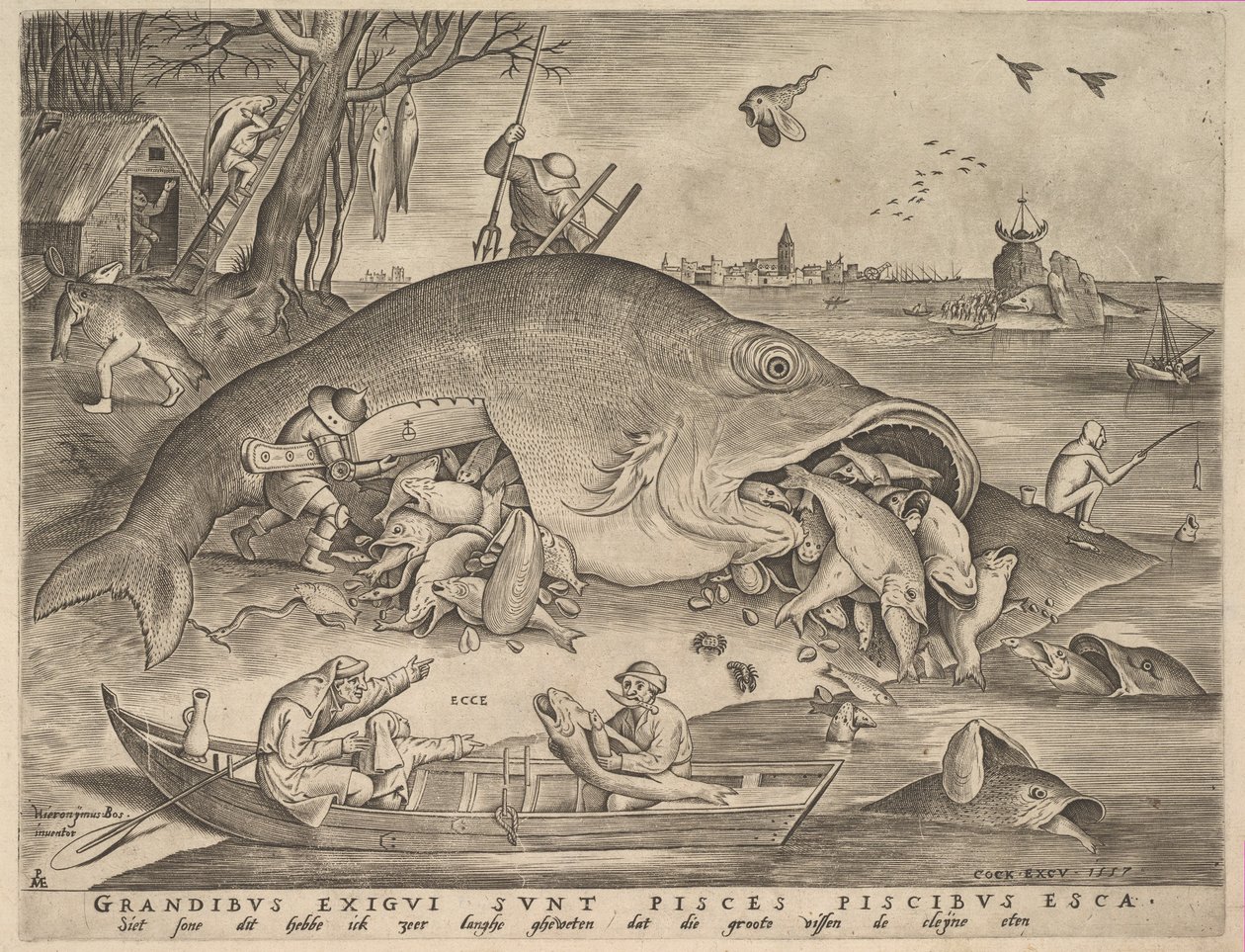 Peixe grande come peixe pequeno, 1557 de Pieter Heyden van der
