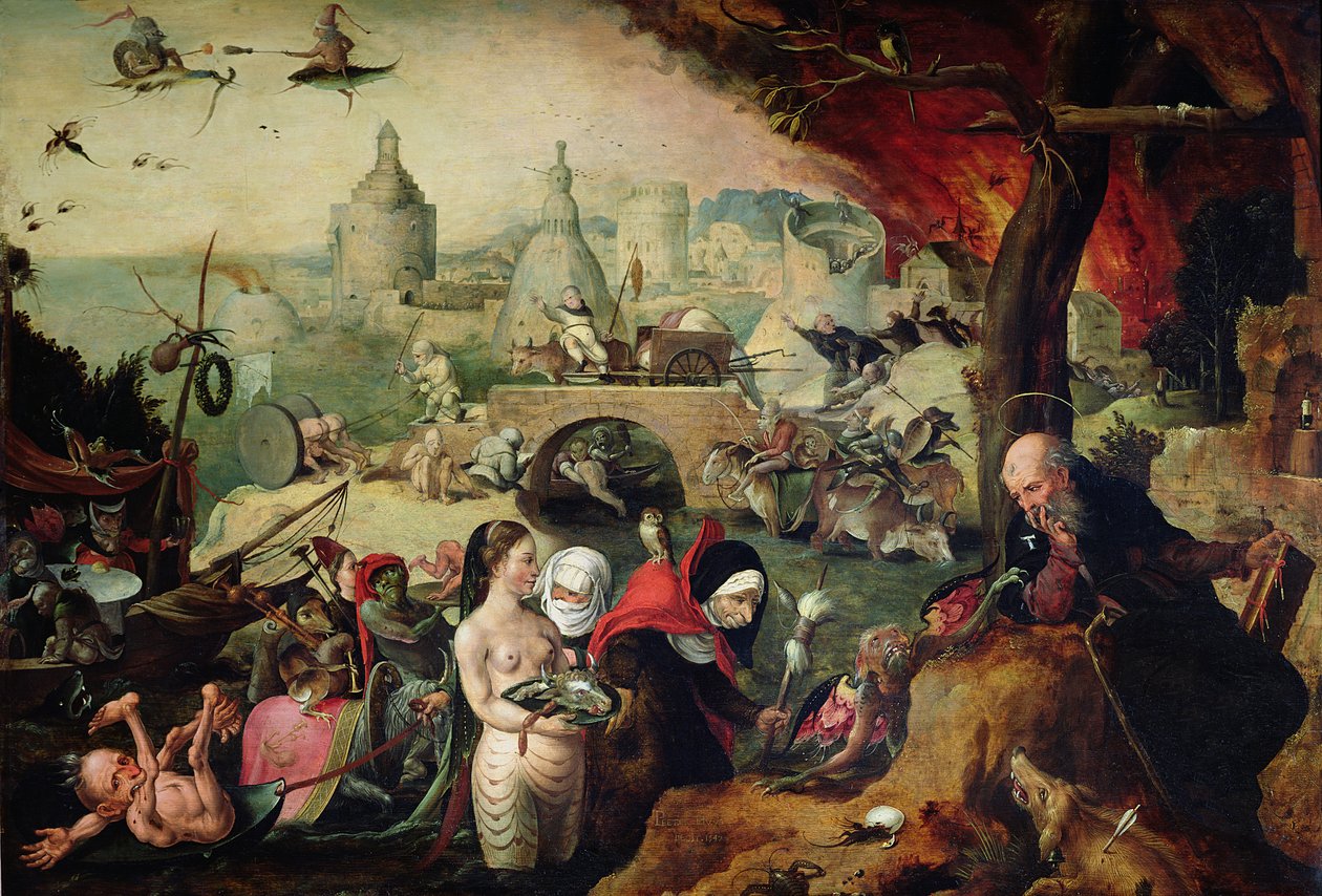 A Tentação de Santo Antônio, 1547 de Pieter Huys
