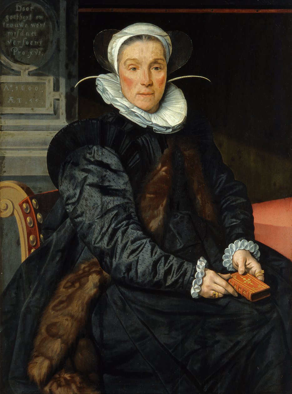 Retrato de Susanna Taymon, esposa de Christoffel Roels, 1600 de Pieter Pietersz the Elder