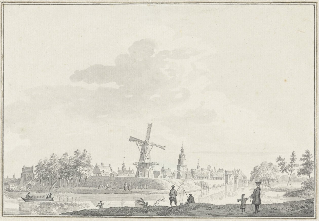 Vista da cidade de Buren de Pieter Jan van Liender