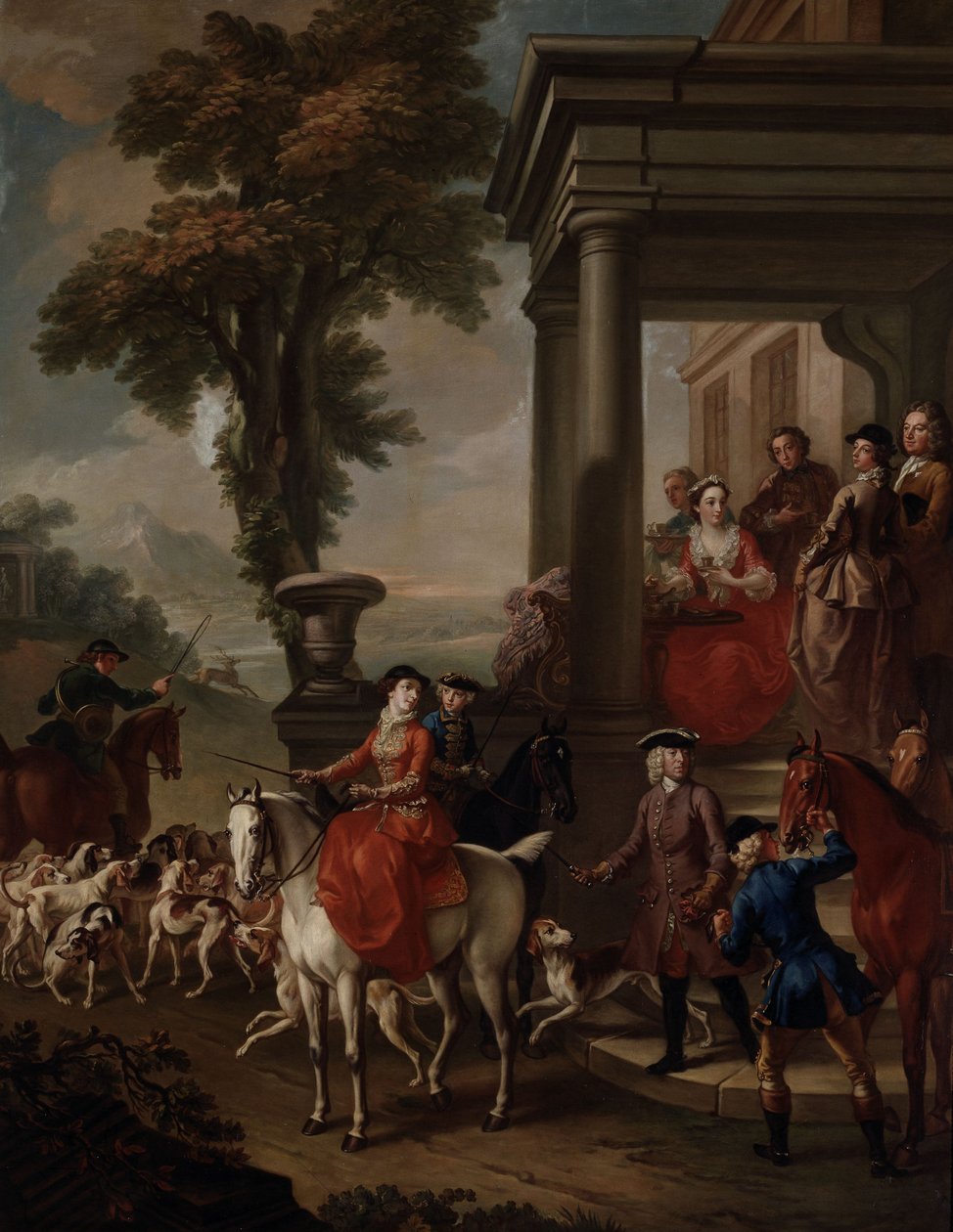 O Encontro, c.1743 (óleo sobre tela) de Pieter Jan van Reysschoot