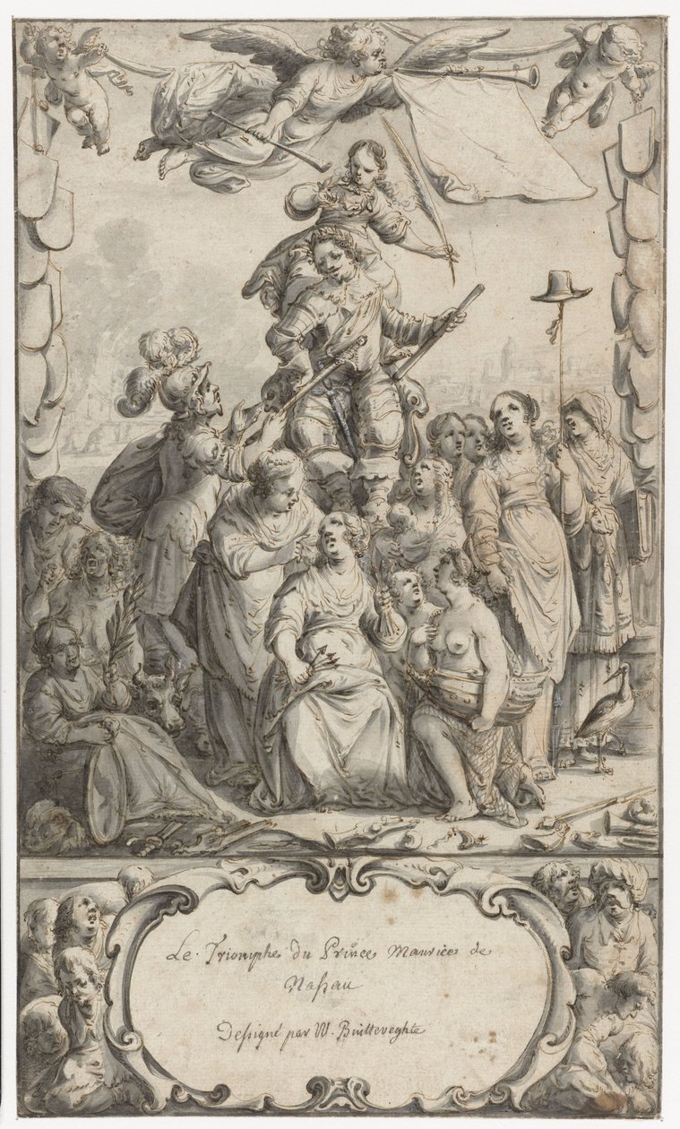 Design do frontispício para Frederick Hendrick van Nassauw de Pieter Jansz