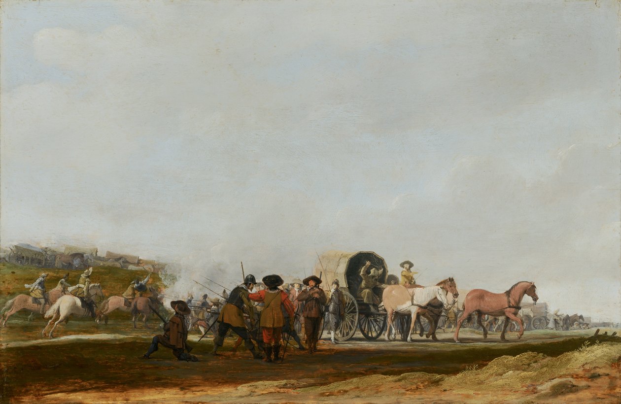 Emboscando um comboio do exército, 1631 de Pieter Jansz Post