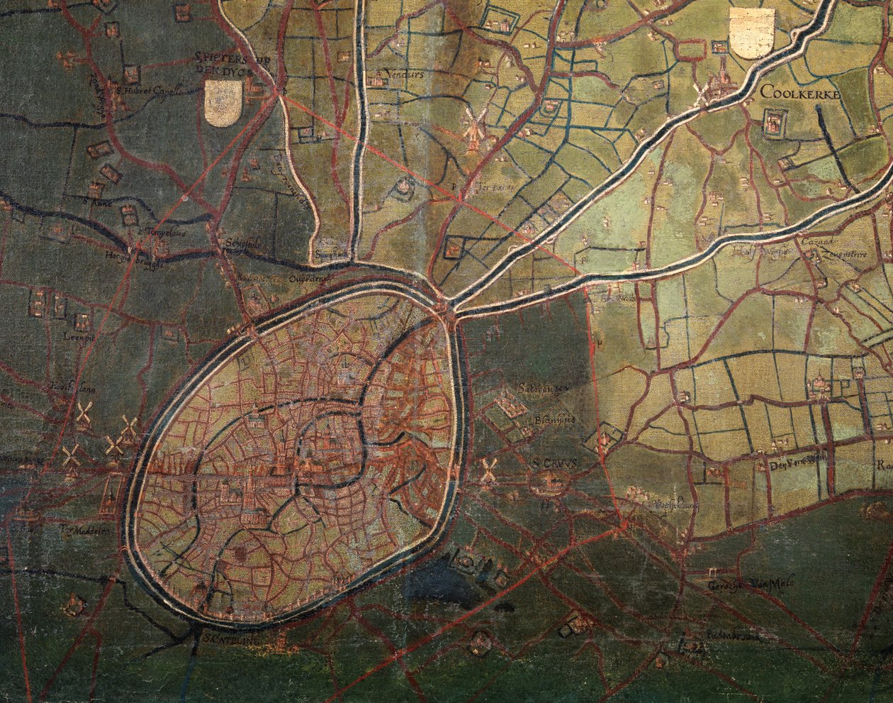 Mapa da Liberdade de Bruges (óleo sobre tela) de Pieter Jansz. Pourbus
