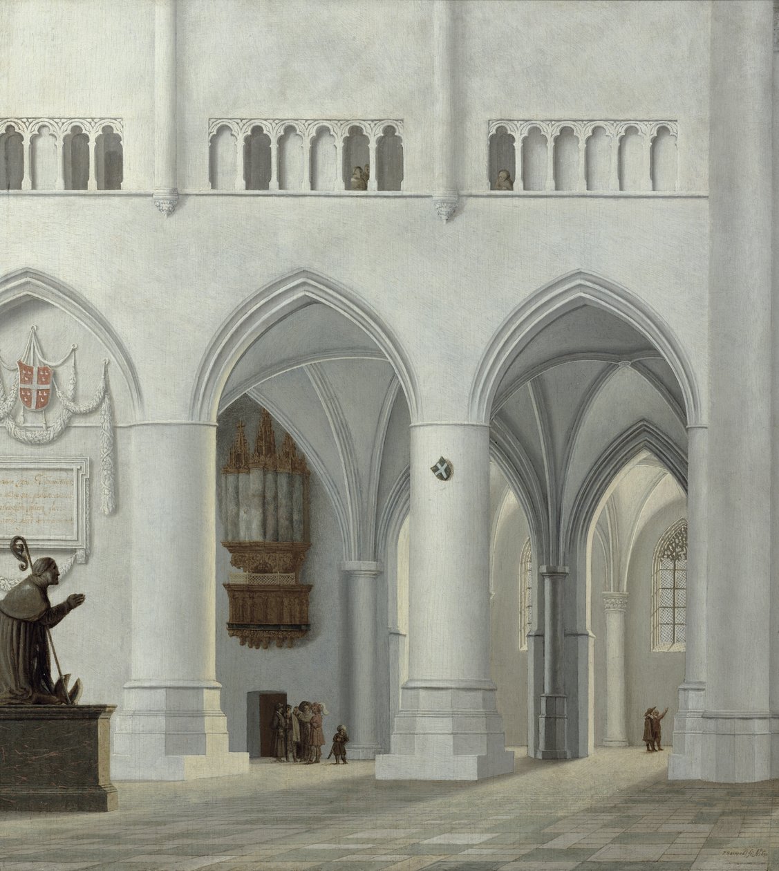 Interior da Igreja de St. Bavo, Haarlem, 1630 de Pieter Jansz Saenredam