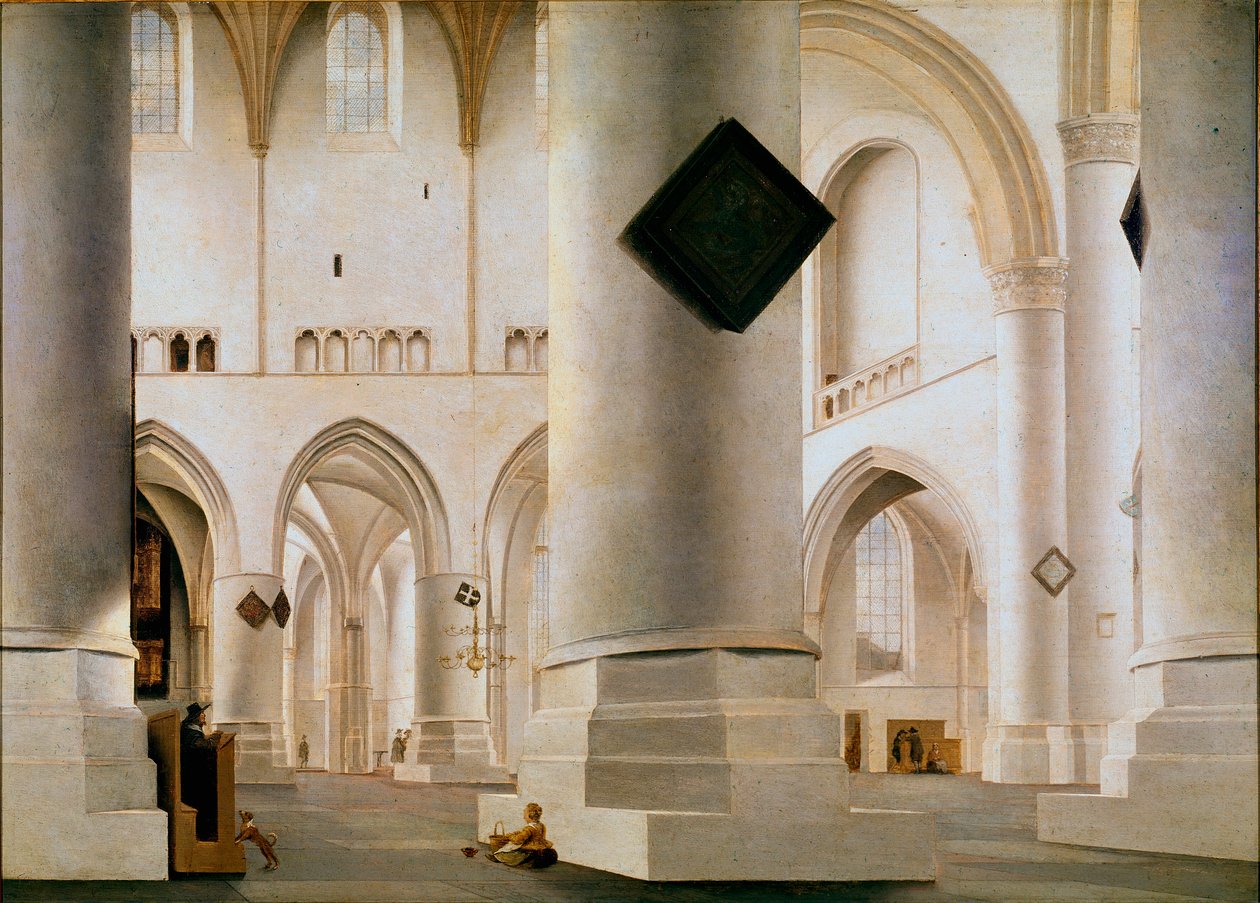 Interior da Grande Igreja de Pintura de Haarlem de Pieter Saenredam (1597-1665) (ec.holl.) 1636-1637 Sol. 59x81 cm Londres, galeria nacional de Pieter Jansz Saenredam