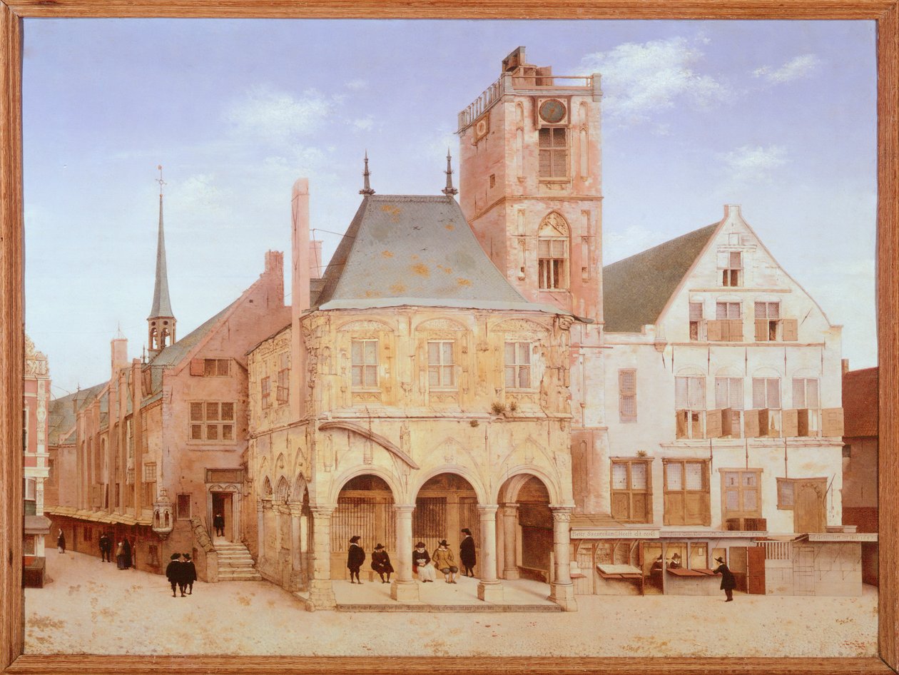 Velha Câmara Municipal em Amesterdão por Pieter Saenredam, Holanda de Pieter Jansz Saenredam