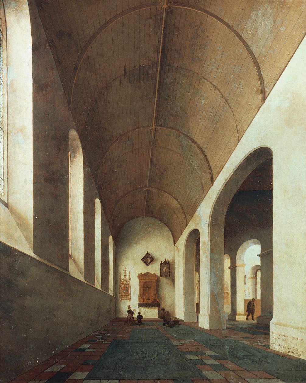 Capela de Santo António na Igreja de São João em Utreque de Pieter Jansz Saenredam
