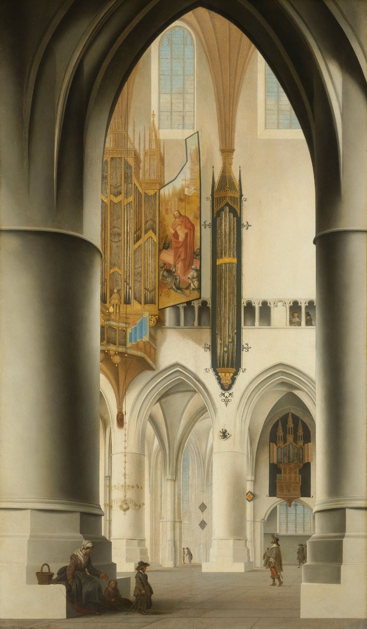 Interior da Igreja de St Bavo em Haarlem, 1636 de Pieter Janszoon Saenredam