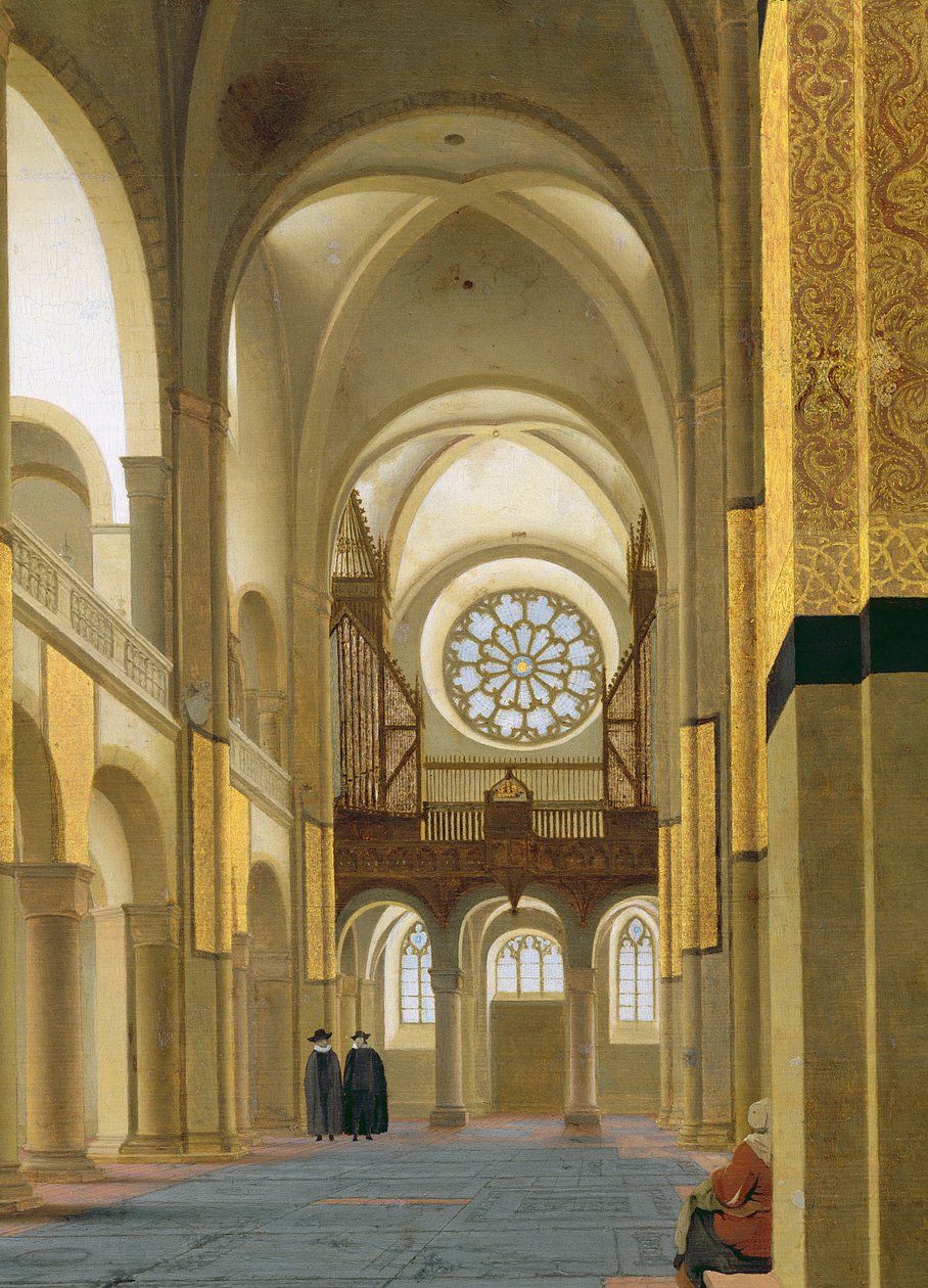 Interior da Marienkirche em Utrecht, 1638 (detalhe de 150808) de Pieter Janszoon Saenredam