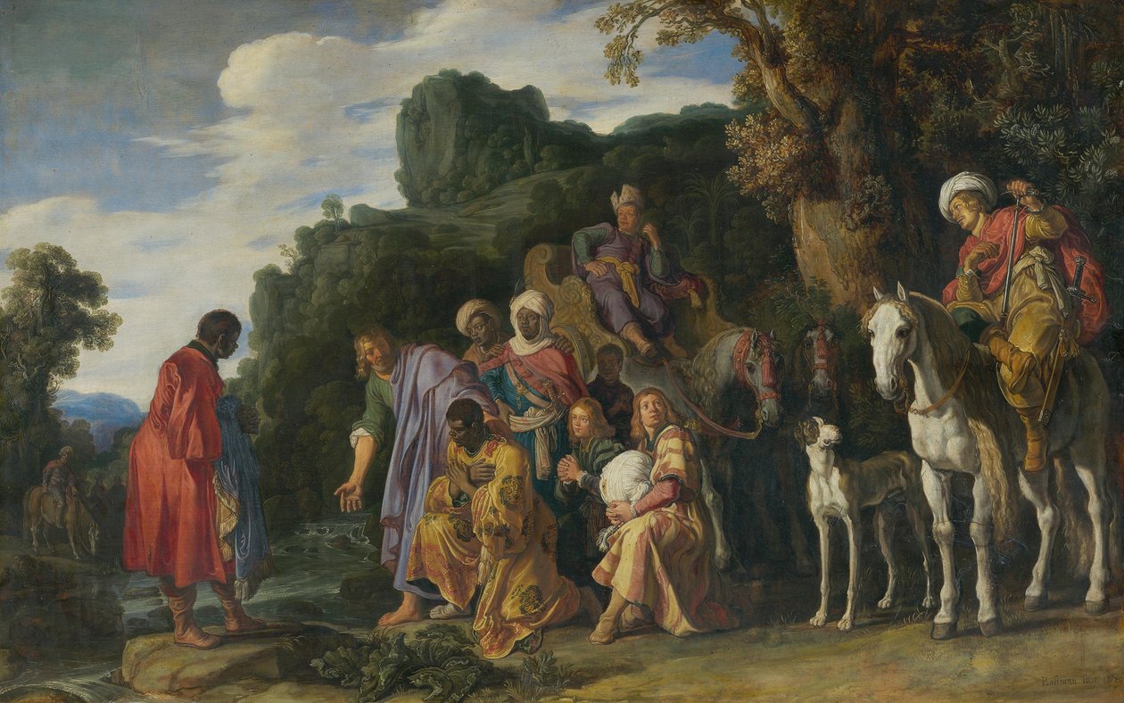 O batismo do camareiro etíope de Pieter Lastman