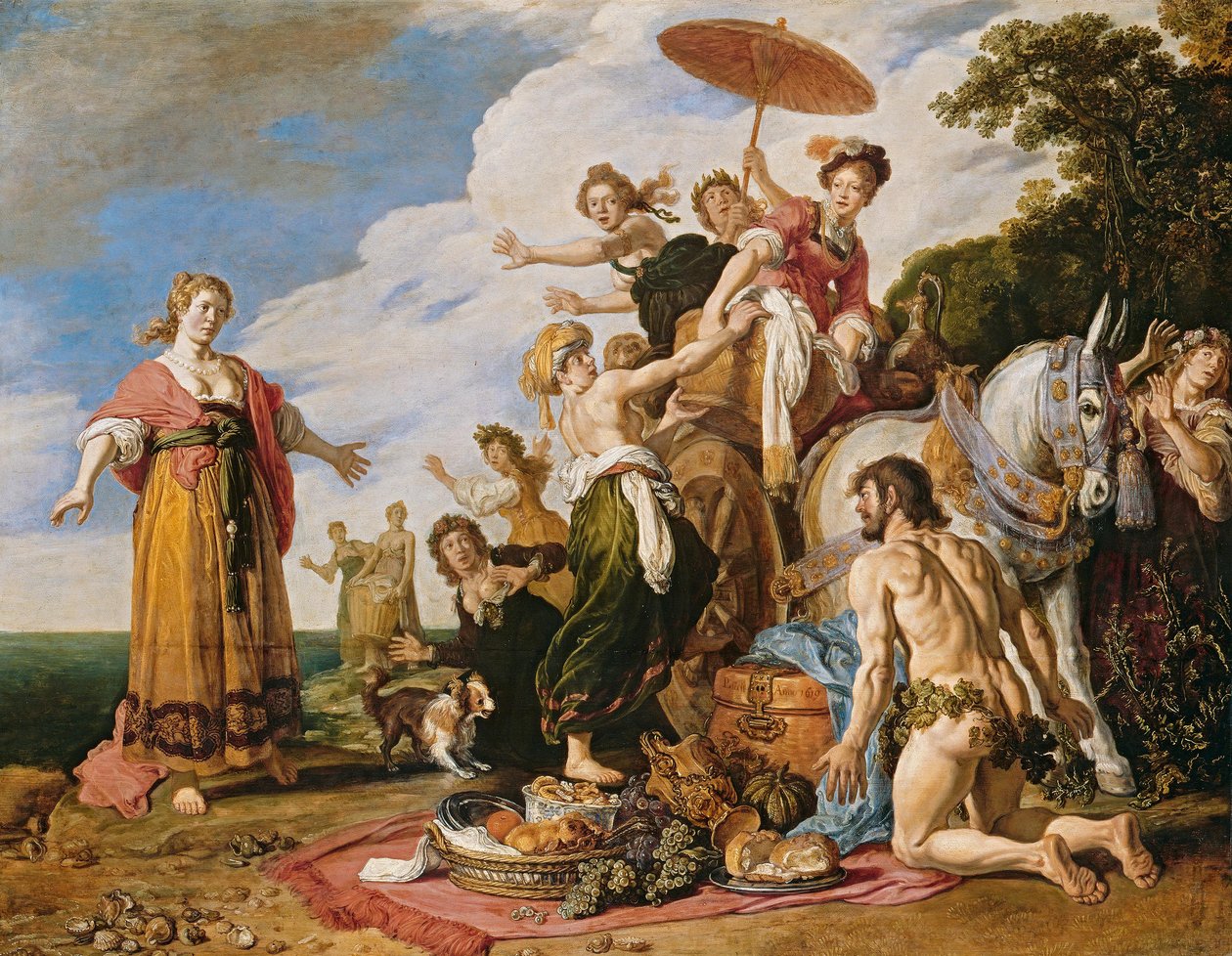 Ulisses diante de Nausícaa de Pieter Lastman