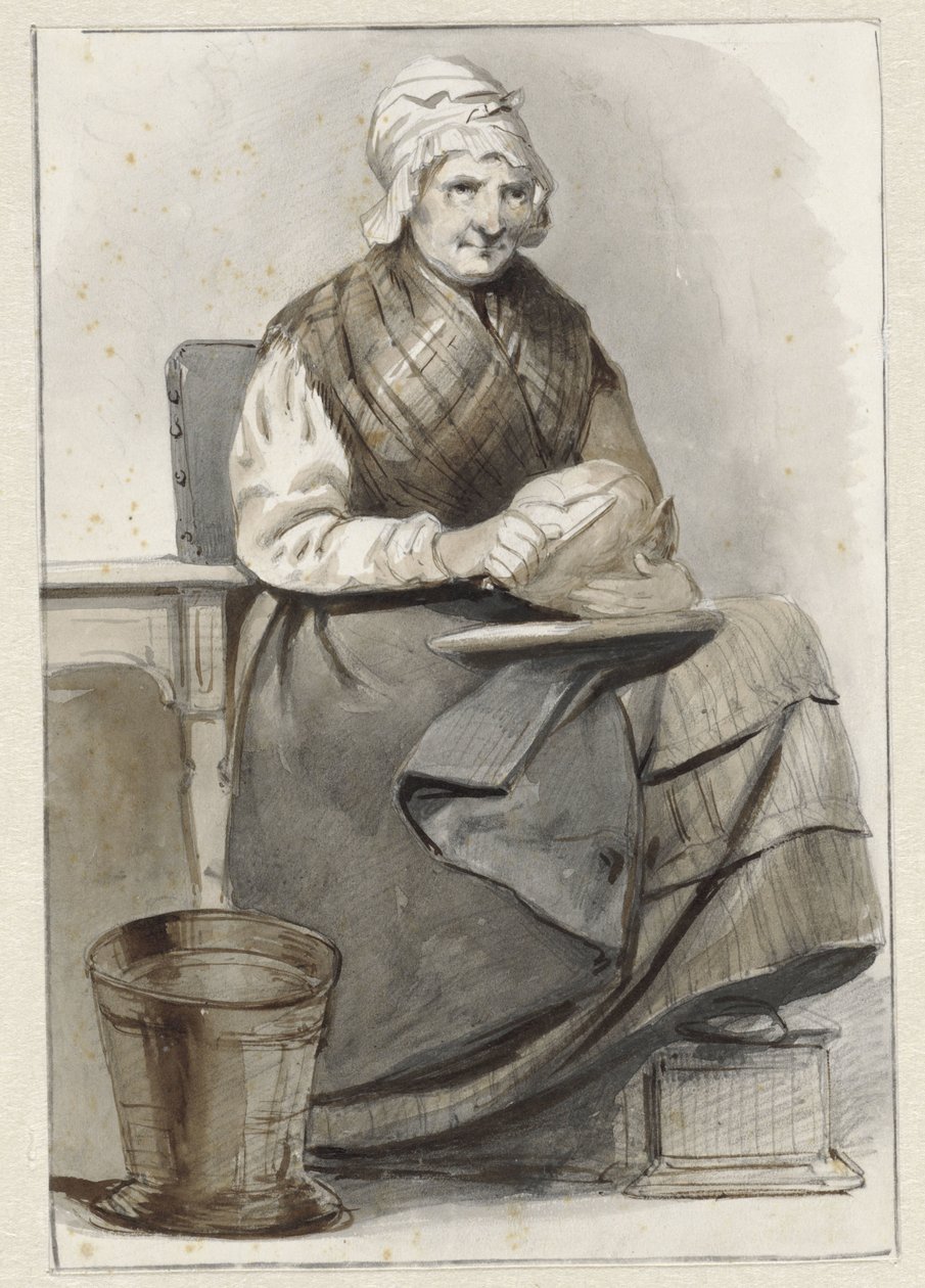 mulher sentada de Pieter Marinus van de Laar (attributed to)