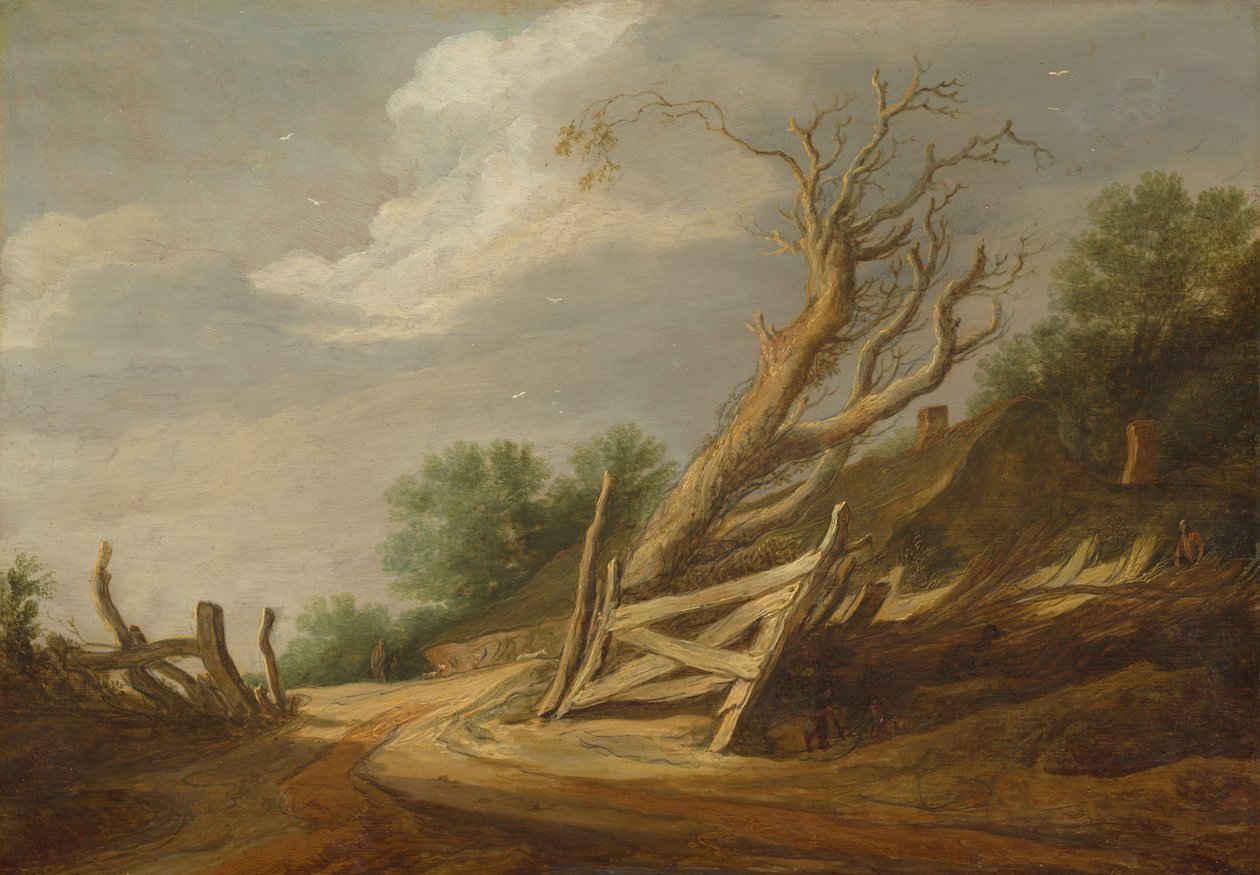 Paisagem com Portão Aberto, c. 16301635. de Pieter Molijn