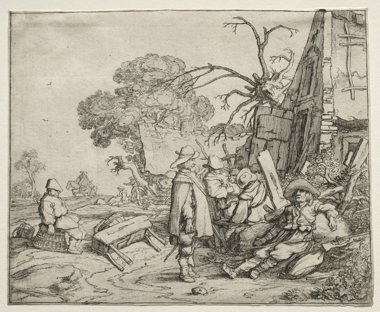 Paisagem com soldados, 1626. de Pieter Molyn