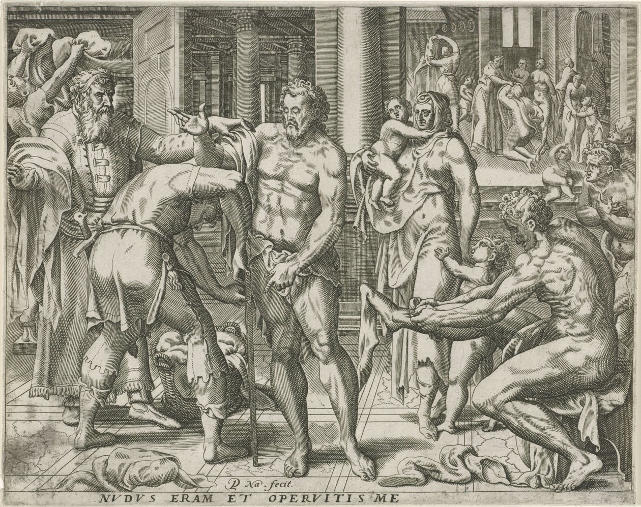 roupa dos nus Obras de Misericórdia (título da série) de Pieter Nagel