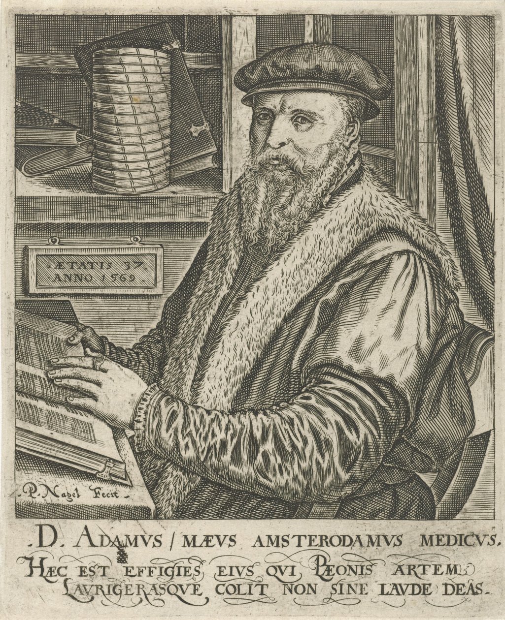Retrato de Adam Maeus de Pieter Nagel