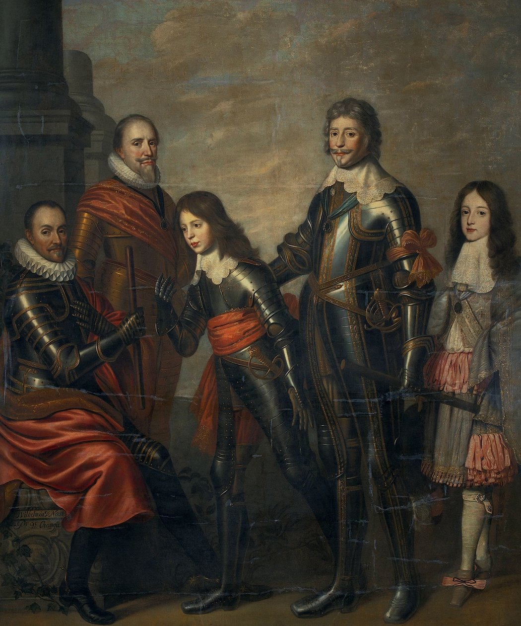 Quatro Gerações dos Príncipes de Orange: Guilherme I, Maurice e Frederick Henry, Guilherme II e Guilherme III de Pieter Nason
