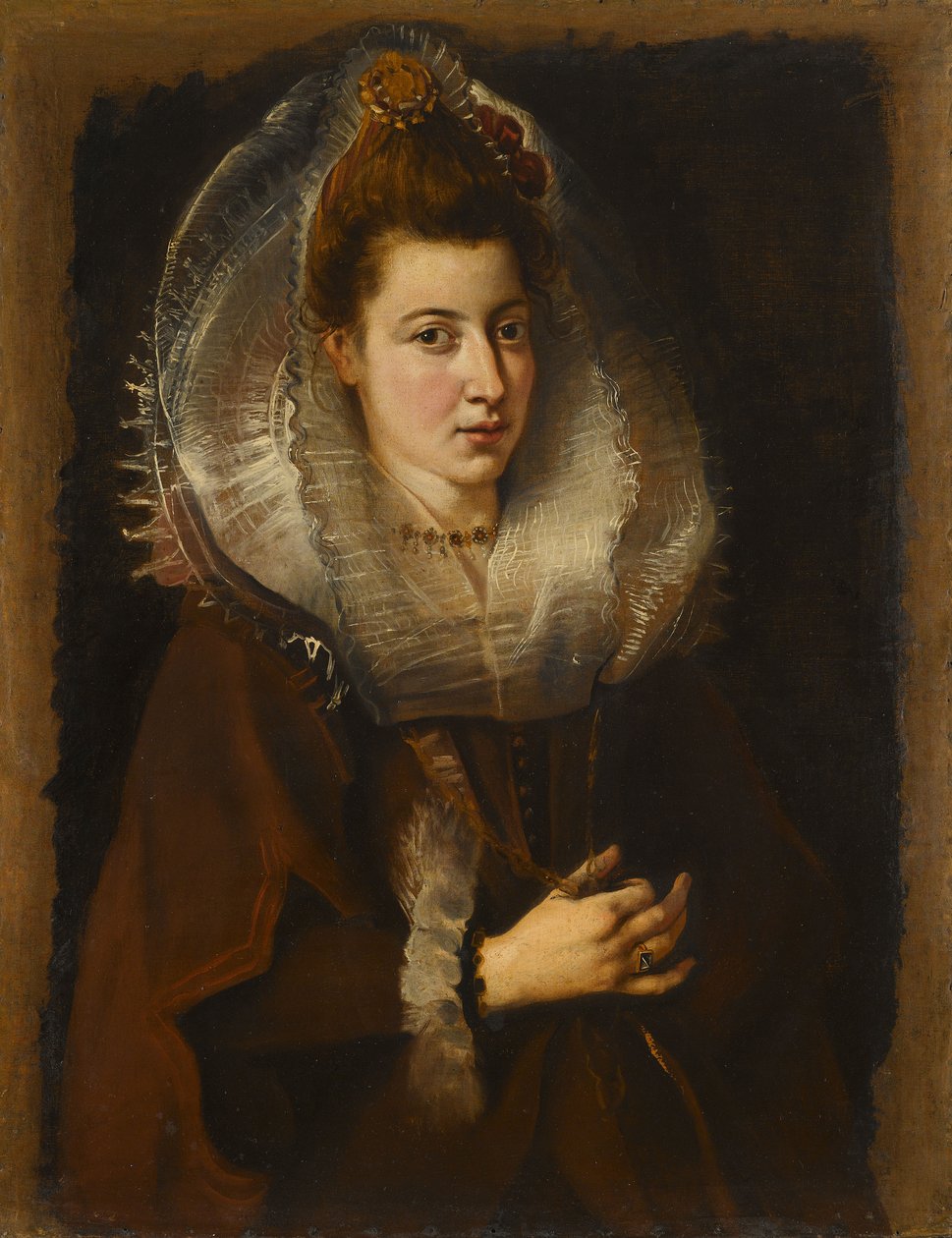 Retrato de uma jovem com uma corrente, 1605-1606. de Pieter Paul Rubens