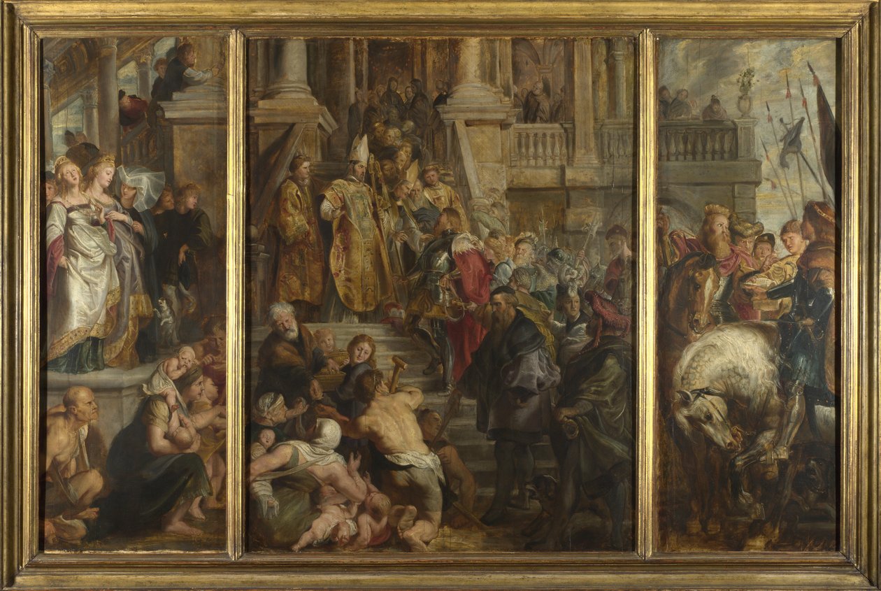 Esboço para Altarpiece alto, St Bavo, Ghent, 1612 de Peter Paul Rubens