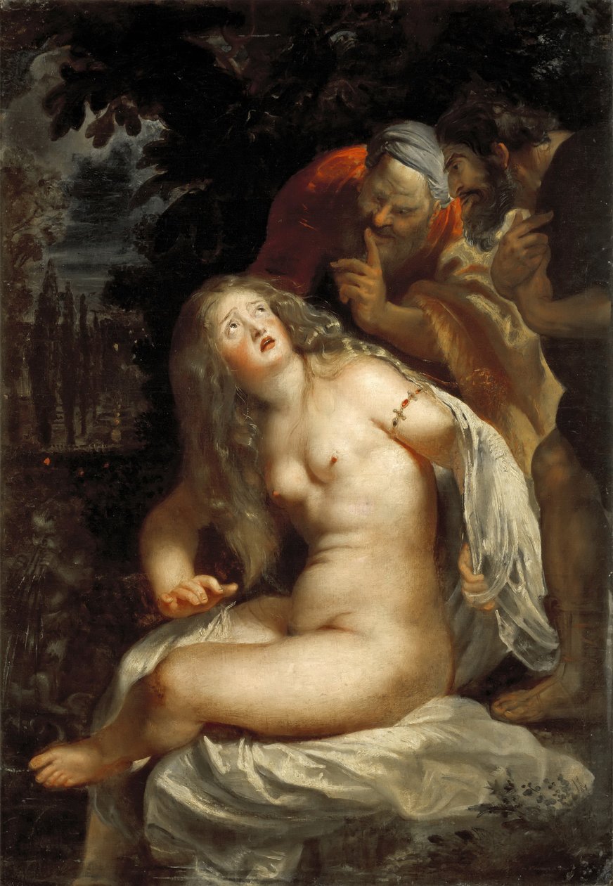Susannah e os Anciãos, 1607-1608. de Peter Paul Rubens