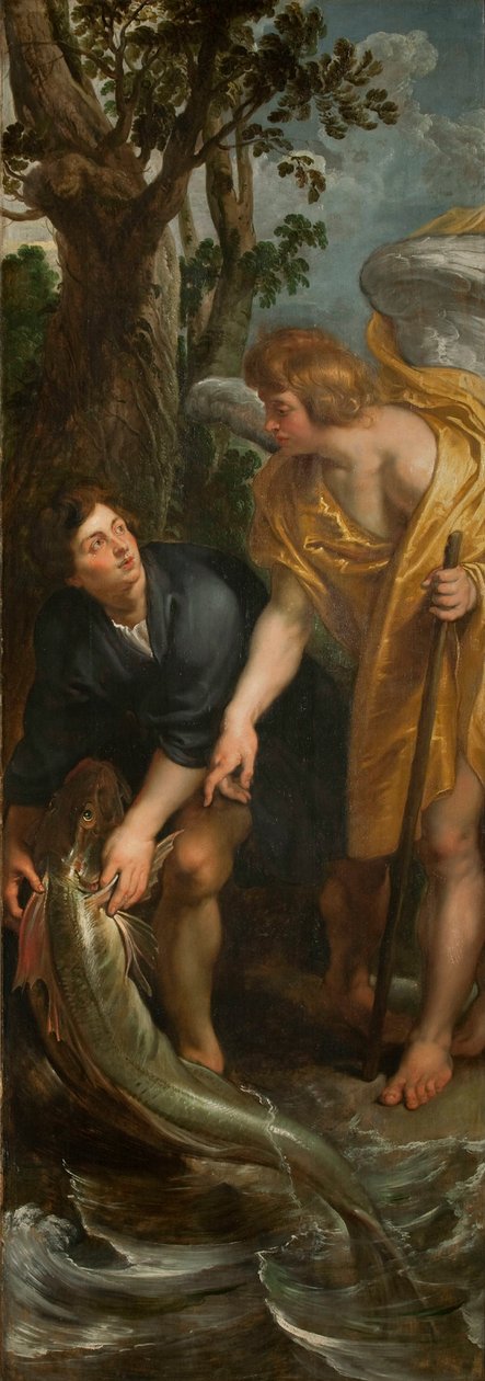 O Miraculous Draft of Fishes Triptych, painel direito, 1618-1619. de Pieter Paul Rubens