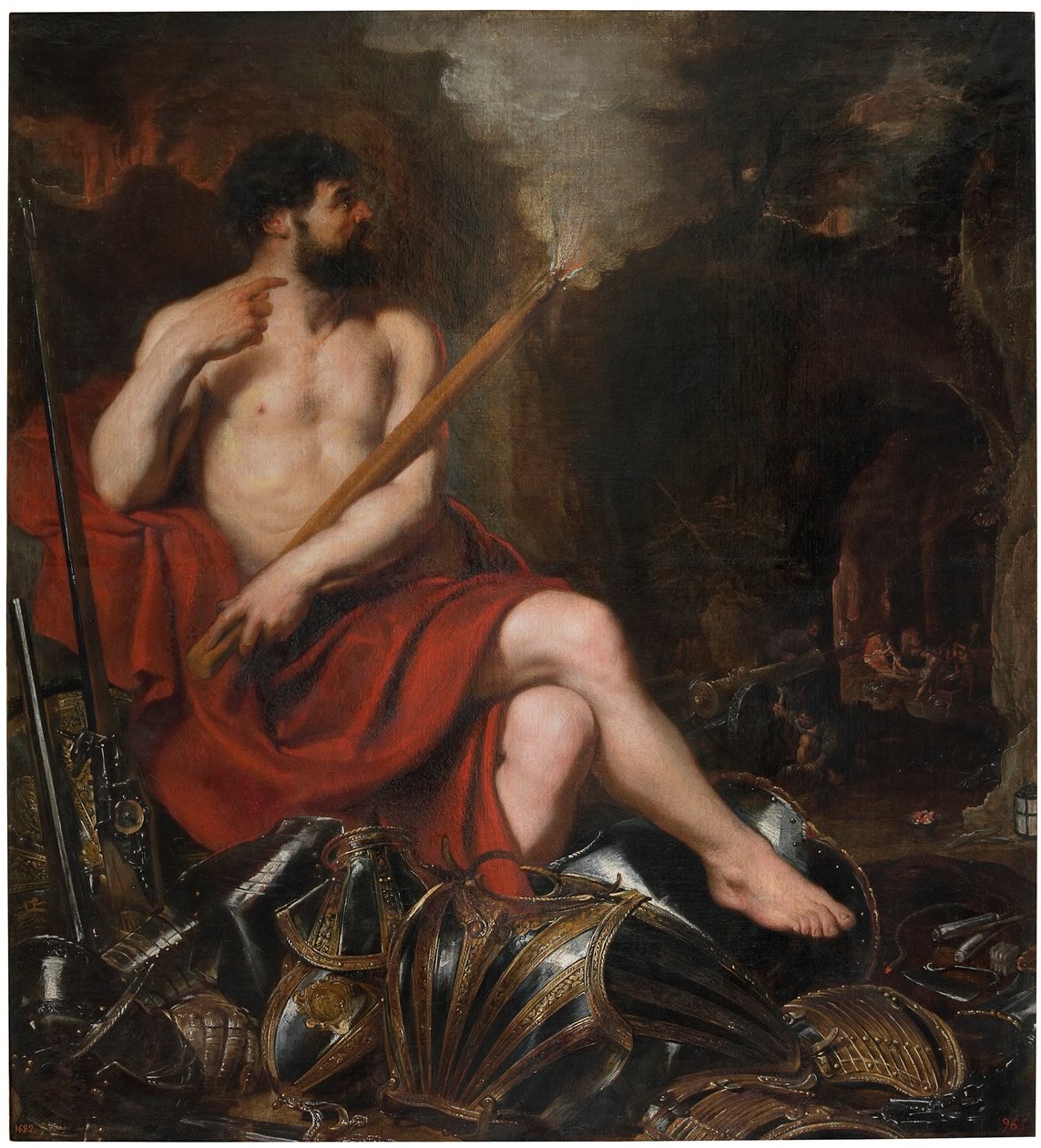 Vulcano e o fogo, século XVII. de Pieter Paul Rubens