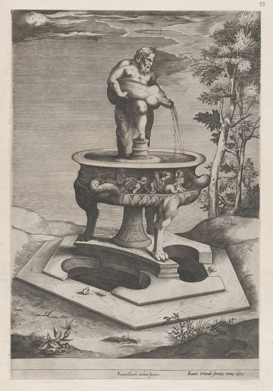 Uma Fonte e Bacia, 1581., 1581 de Pieter Perret