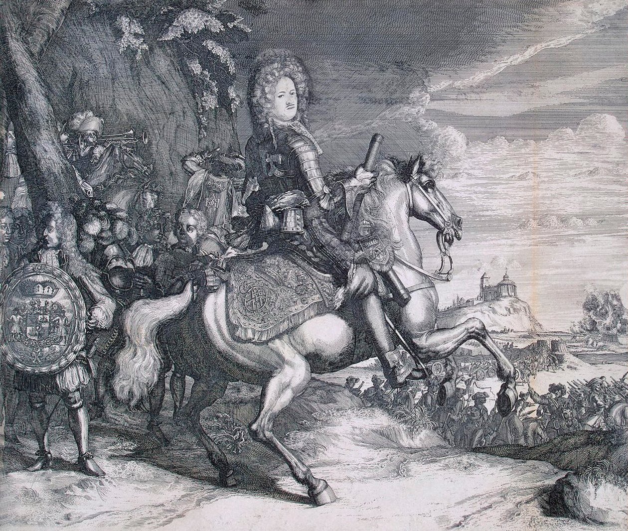 Retrato equestre de Alexander Danilovich Menshikov