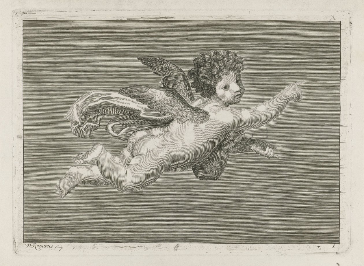 Apontando putto de Pieter Romans