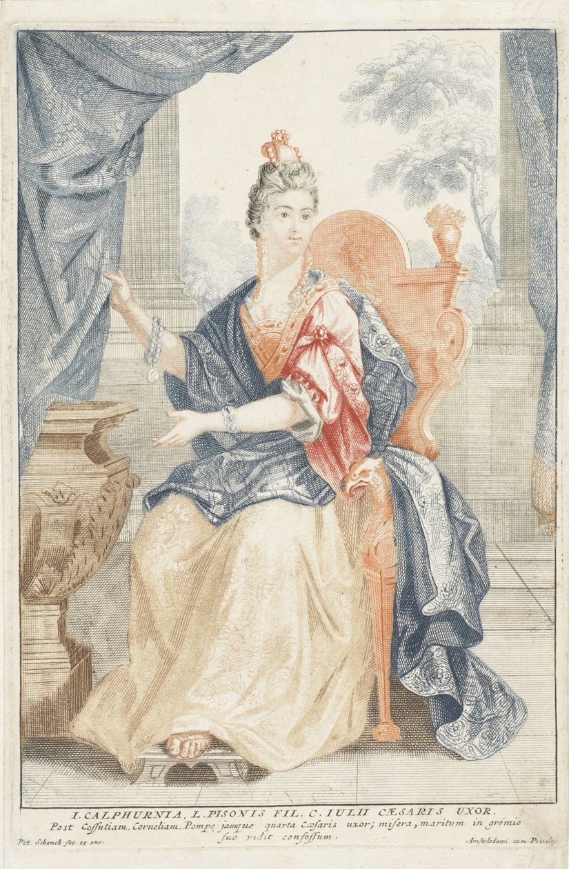Retrato de Calpurnia Pisonis
Mulheres de estado romanas (título da série) de Pieter Schenk (I)