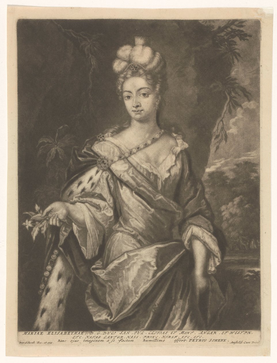 Retrato de Maria Elisabeth de Hesse-Darmstadt de Pieter Schenk (I)