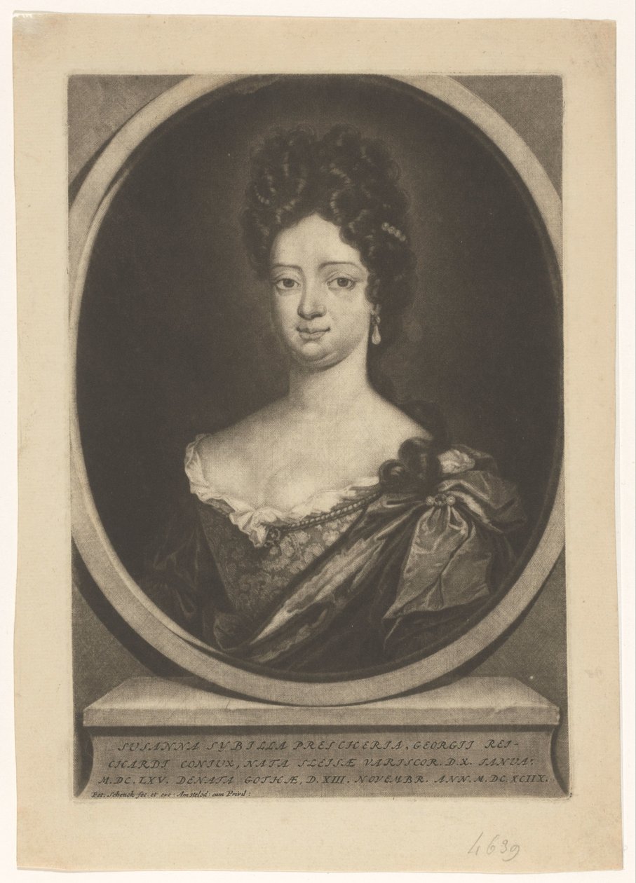 Portret de Susanna Sibylla Reichardt de Pieter Schenk (I)